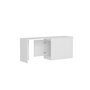 Hanah Home Mesa de Estudio Blanca Tablero Partículas Melamina 180x73.8x47 cm